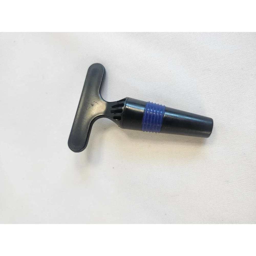 4imprint‎ Wine Stopper with Opener Black Blue T-Shape Bar Tool Corkscrew Sealer